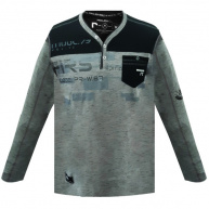 Grey Long Sleeve T-Shirt Projek Raw for Men 