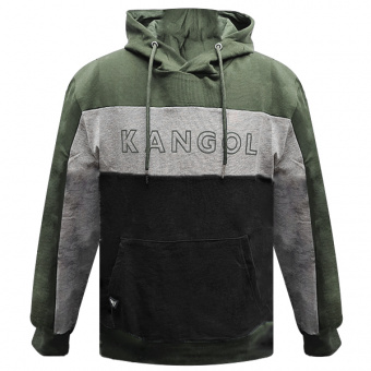 Black and Olive Hoodie Kangol for Men